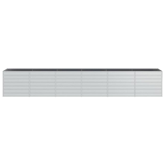 Garten-Hochbeet 480x80x77 cm Verzinkter Stahl Silber