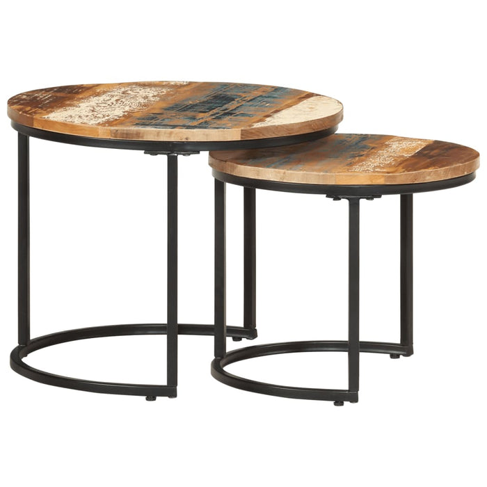 Nesting tables 2 pcs. Reclaimed solid wood