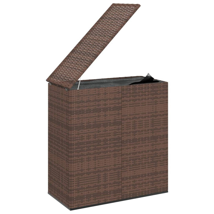 Clara Lounge-Auflagen-Box aus PE Rattan in Braun
