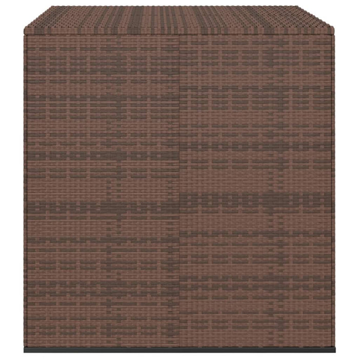 Garten-Kissenbox PE Rattan 100x97,5x104 cm Braun