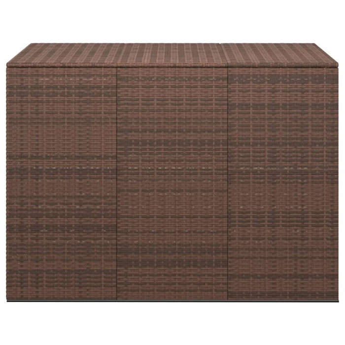 Garten-Kissenbox PE Rattan 145x100x103 cm Braun