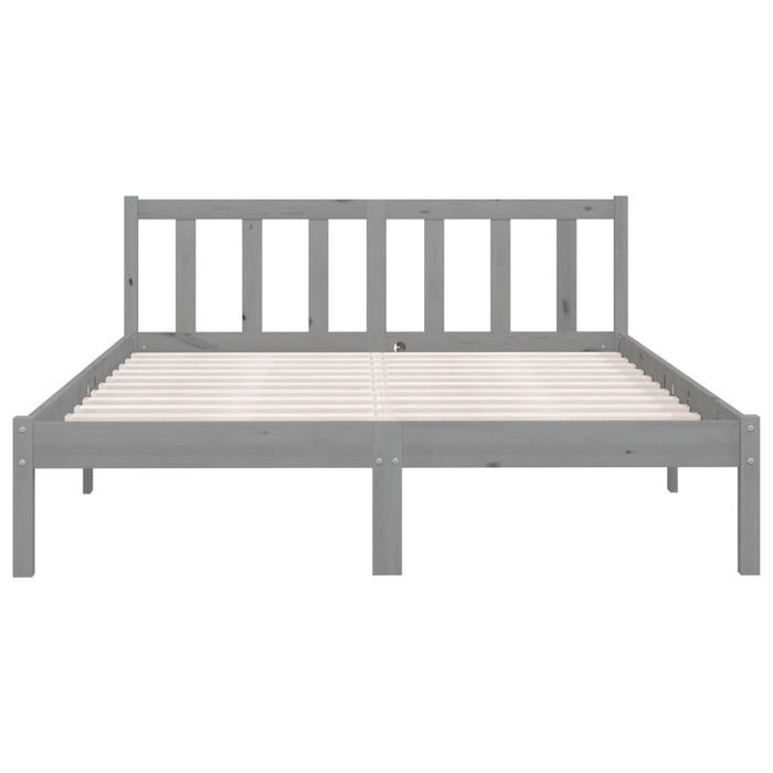 Solid wood bed gray pine 160x200 cm