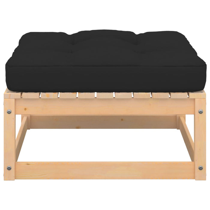 4-tlg. Garten-Lounge-Set mit Kissen Kiefer Massivholz