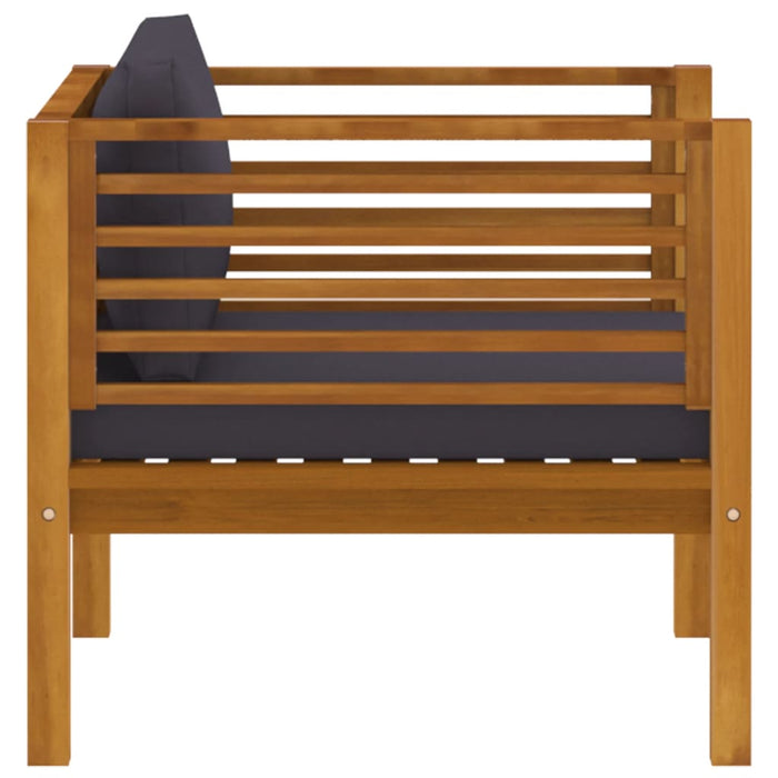 7-tlg. Garten-Lounge-Set mit Auflage Massivholz Akazie