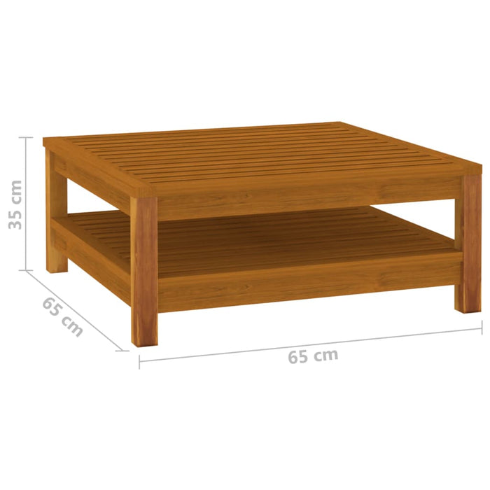 6-tlg. Garten-Lounge-Set mit Auflage Massivholz Akazie