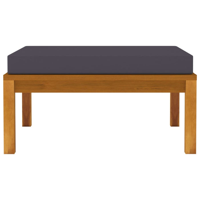 3-tlg. Garten-Lounge-Set mit Auflage Massivholz Akazie