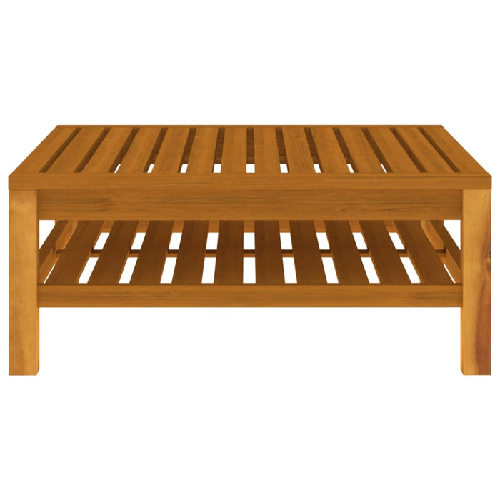 9-tlg. Garten-Lounge-Set mit Creme Kissen Massivholz Akazie