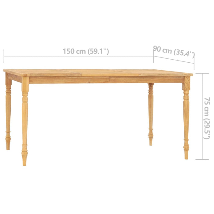 5-tlg. Garten-Essgruppe mit Kissen Massivholz Teak
