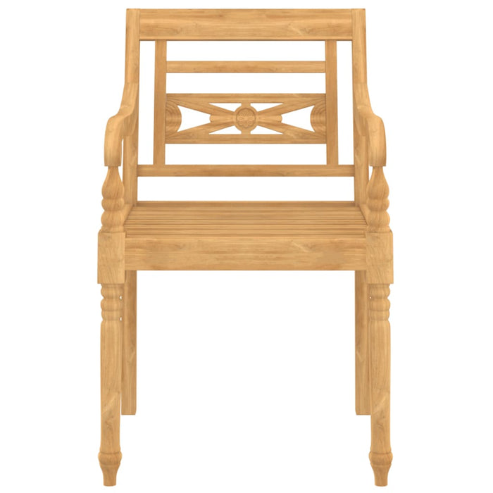 4-tlg. Garten-Lounge-Set Massivholz Teak