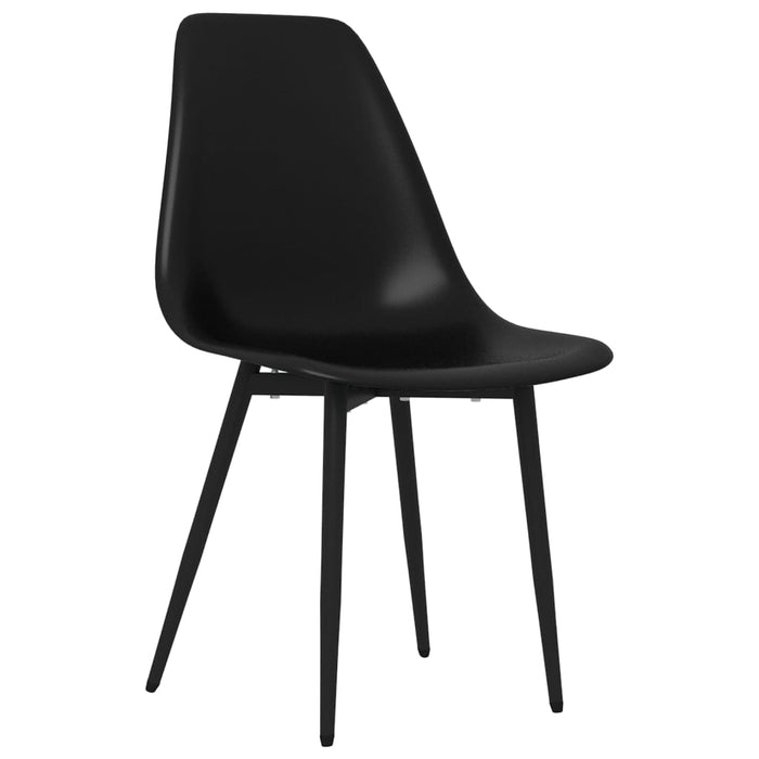 Dining room chairs 6 pcs. Black PP