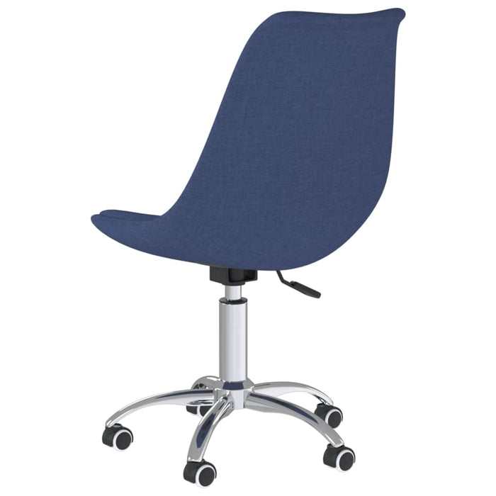 Esszimmerstühle 4 Stk. Drehbar Blau Stoff