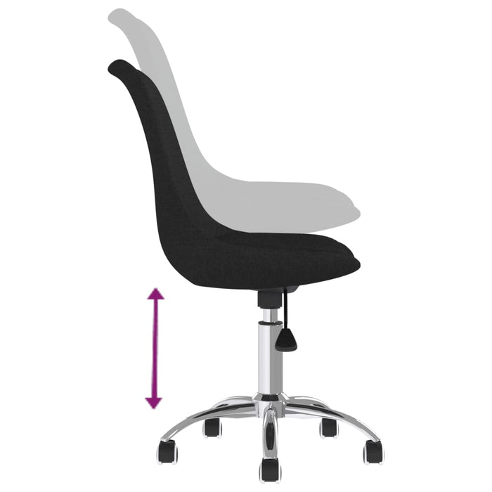 Esszimmerstühle 4 Stk. Drehbar Schwarz Stoff