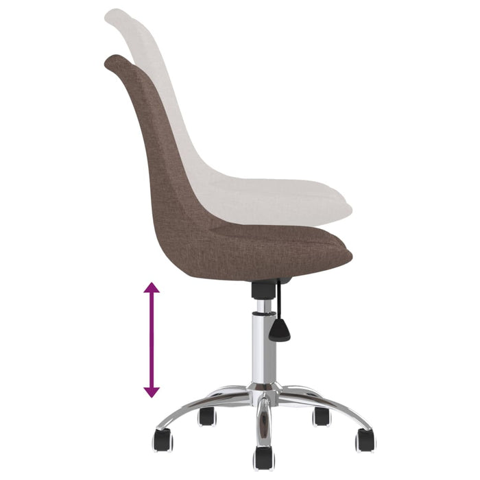 Esszimmerstühle 4 Stk. Drehbar Taupe Stoff