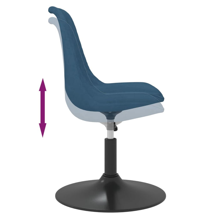 Esszimmerstühle 6 Stk. Drehbar Blau Samt