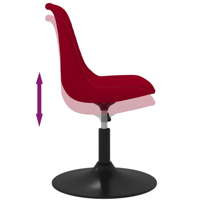 Esszimmerstühle 6 Stk. Drehbar Rot Samt