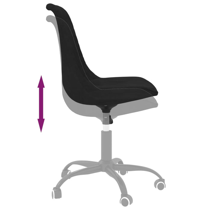 Esszimmerstühle 4 Stk. Drehbar Schwarz Stoff