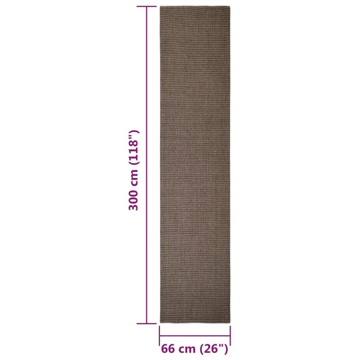 Teppich Natur Sisal 66x300 cm Braun