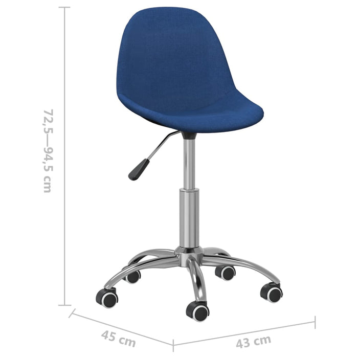 Esszimmerstühle 4 Stk. Drehbar Blau Stoff