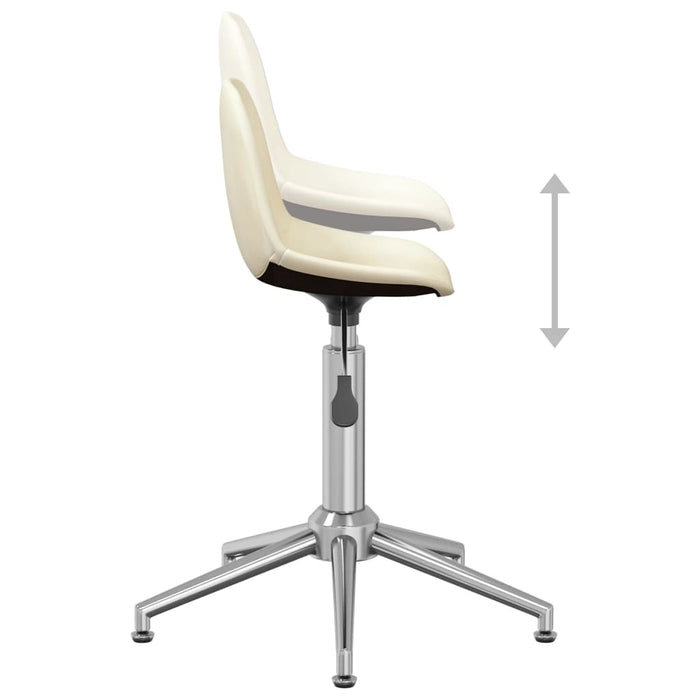 Esszimmerstühle 4 Stk. Drehbar Creme Stoff