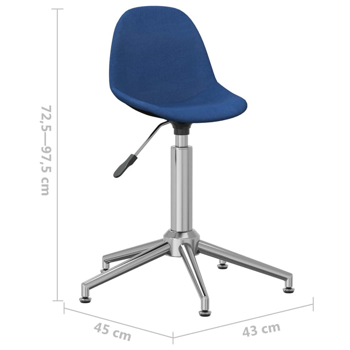 Esszimmerstühle 4 Stk. Drehbar Blau Stoff