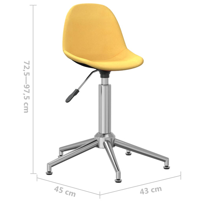 Esszimmerstühle 4 Stk. Drehbar Gelb Stoff