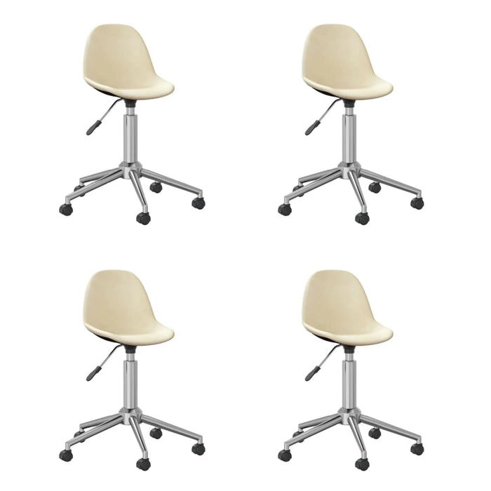 Esszimmerstühle 4 Stk. Drehbar Creme Stoff