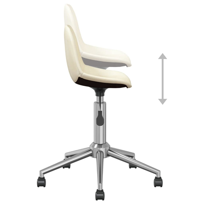Esszimmerstühle 4 Stk. Drehbar Creme Stoff