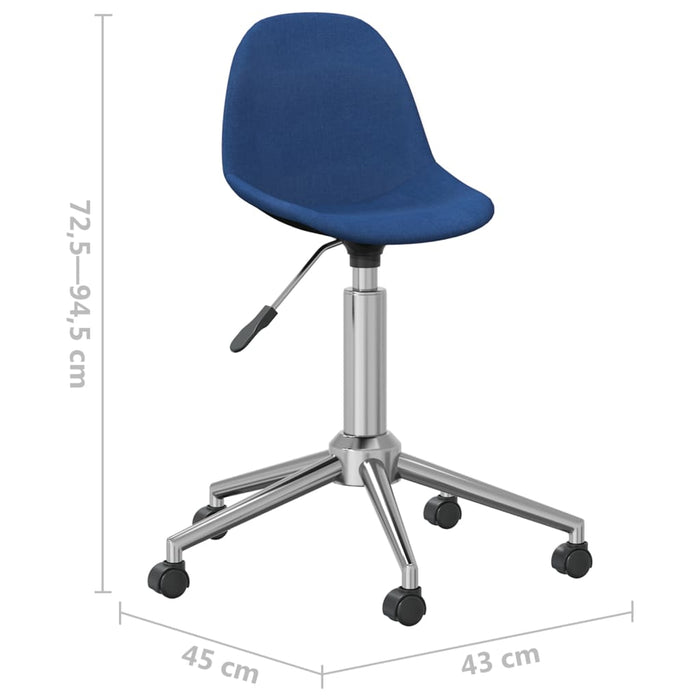Esszimmerstühle 4 Stk. Drehbar Blau Stoff