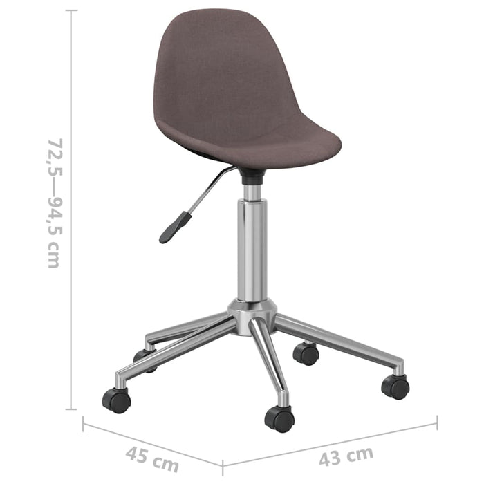 Esszimmerstühle 4 Stk. Drehbar Taupe Stoff