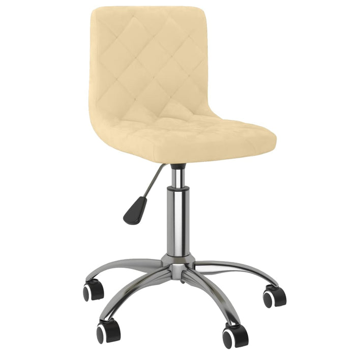 Esszimmerstühle 4 Stk. Drehbar Creme Samt