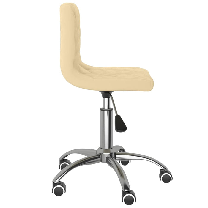 Esszimmerstühle 4 Stk. Drehbar Creme Samt
