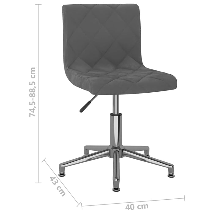Esszimmerstühle 4 Stk. Drehbar Dunkelgrau Samt