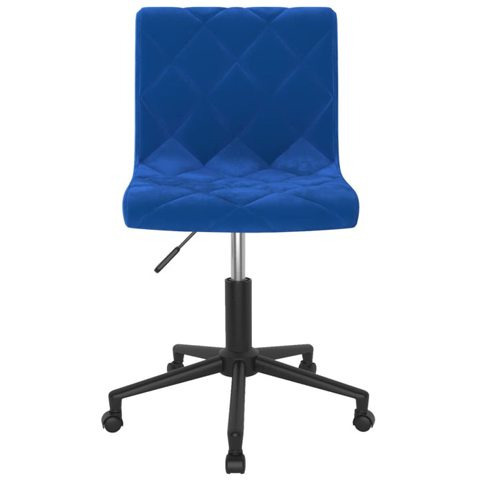 Esszimmerstühle 4 Stk. Drehbar Blau Samt