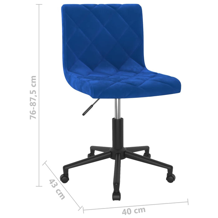 Esszimmerstühle 4 Stk. Drehbar Blau Samt