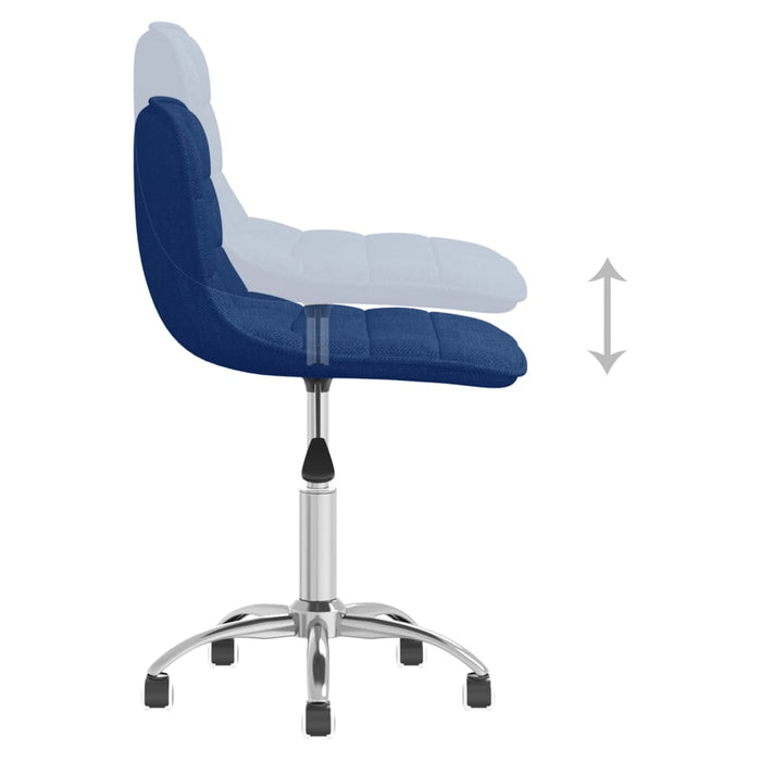 Esszimmerstühle 4 Stk. Drehbar Blau Stoff