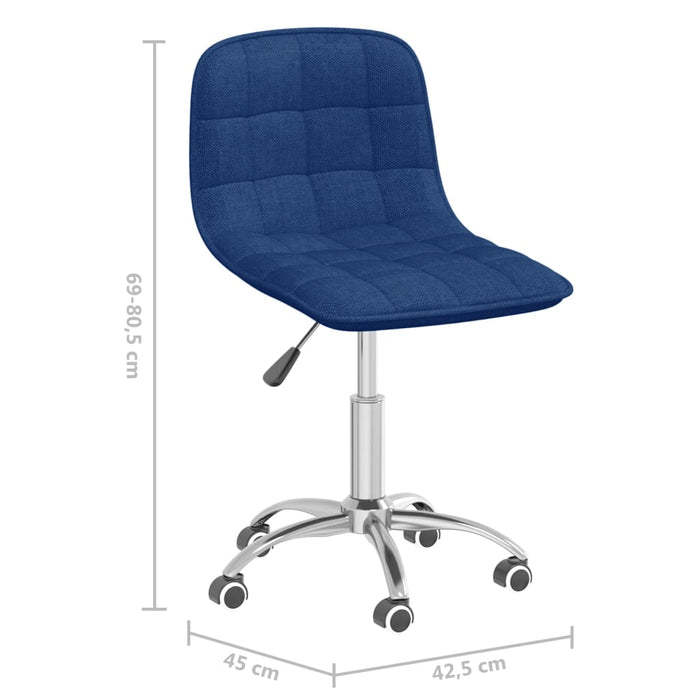Esszimmerstühle 4 Stk. Drehbar Blau Stoff