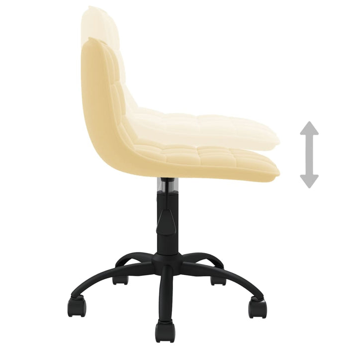Esszimmerstühle 4 Stk. Drehbar Creme Samt