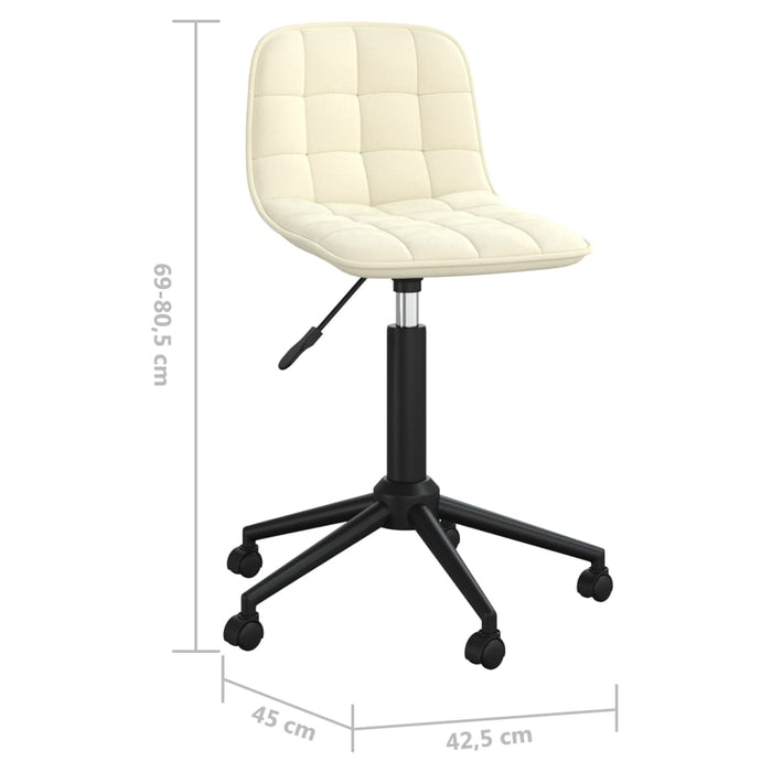 Esszimmerstühle 4 Stk. Drehbar Creme Samt
