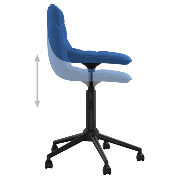 Esszimmerstühle 4 Stk. Drehbar Blau Samt