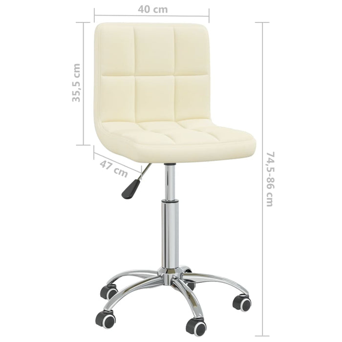 Esszimmerstühle 4 Stk. Drehbar Creme Stoff