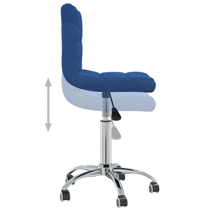Esszimmerstühle 4 Stk. Drehbar Blau Stoff