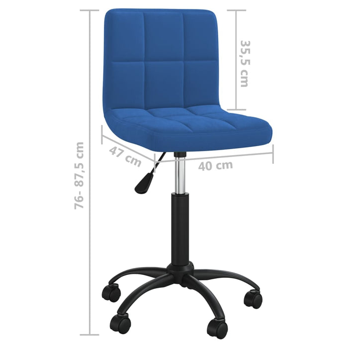 Esszimmerstühle 6 Stk. Drehbar Blau Samt