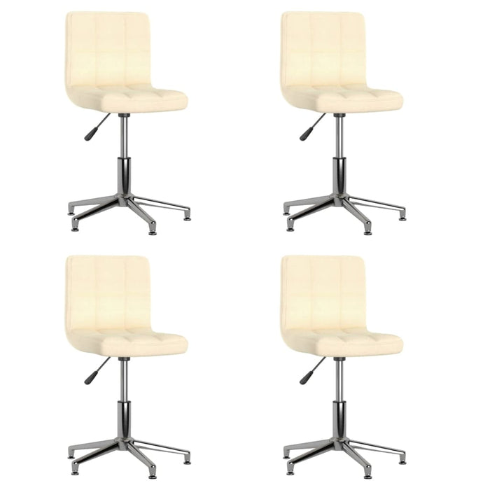 Esszimmerstühle 4 Stk. Drehbar Creme Stoff