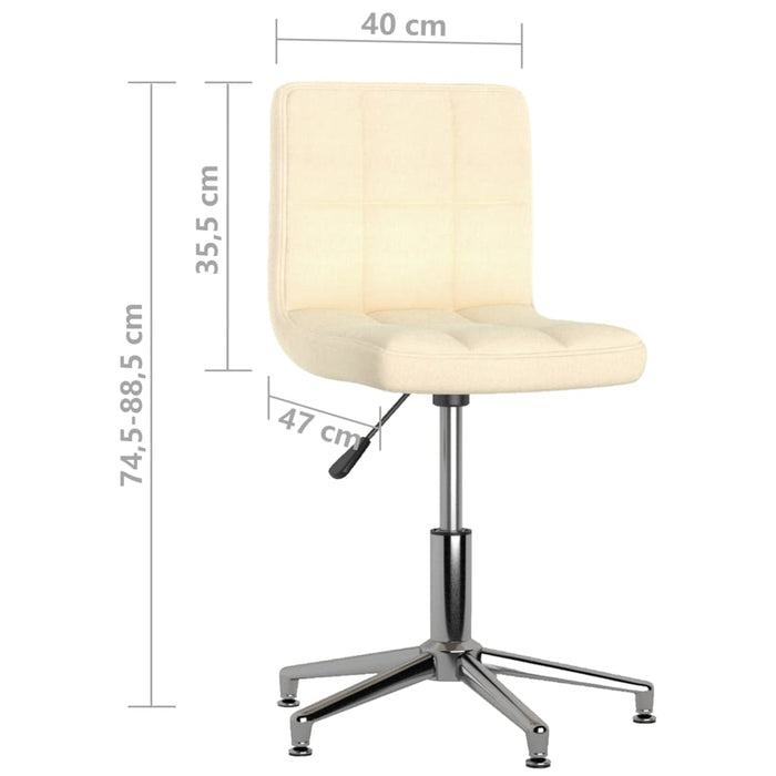 Esszimmerstühle 4 Stk. Drehbar Creme Stoff