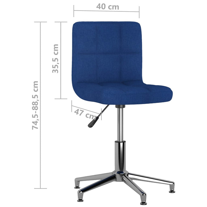 Esszimmerstühle 4 Stk. Drehbar Blau Stoff