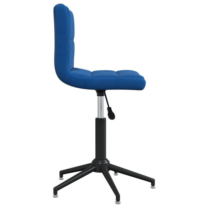 Esszimmerstühle 4 Stk. Drehbar Blau Samt