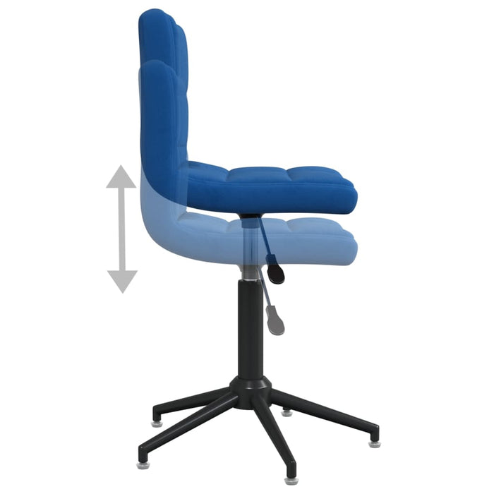 Esszimmerstühle 4 Stk. Drehbar Blau Samt