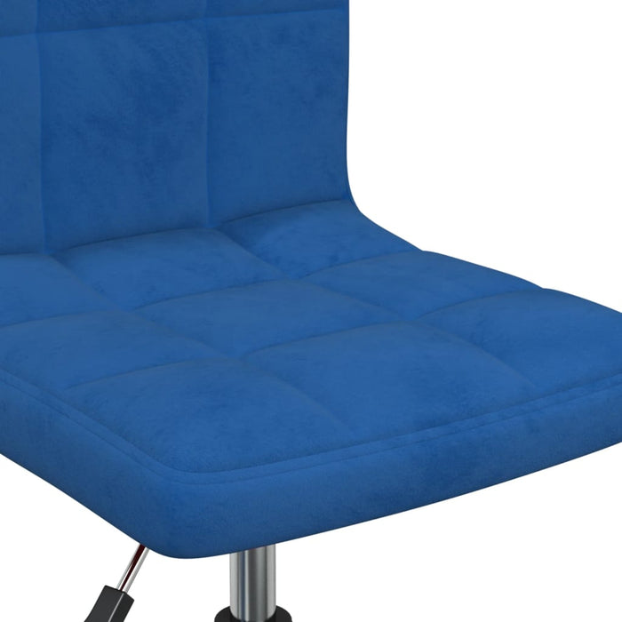 Esszimmerstühle 4 Stk. Drehbar Blau Samt