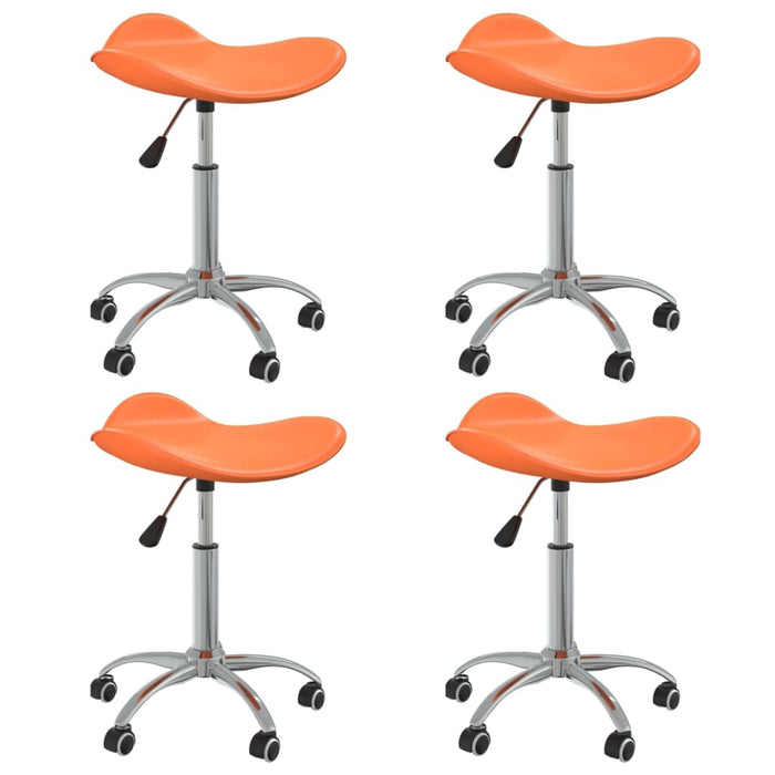 Esszimmerstühle 4 Stk. Drehbar Orange Kunstleder