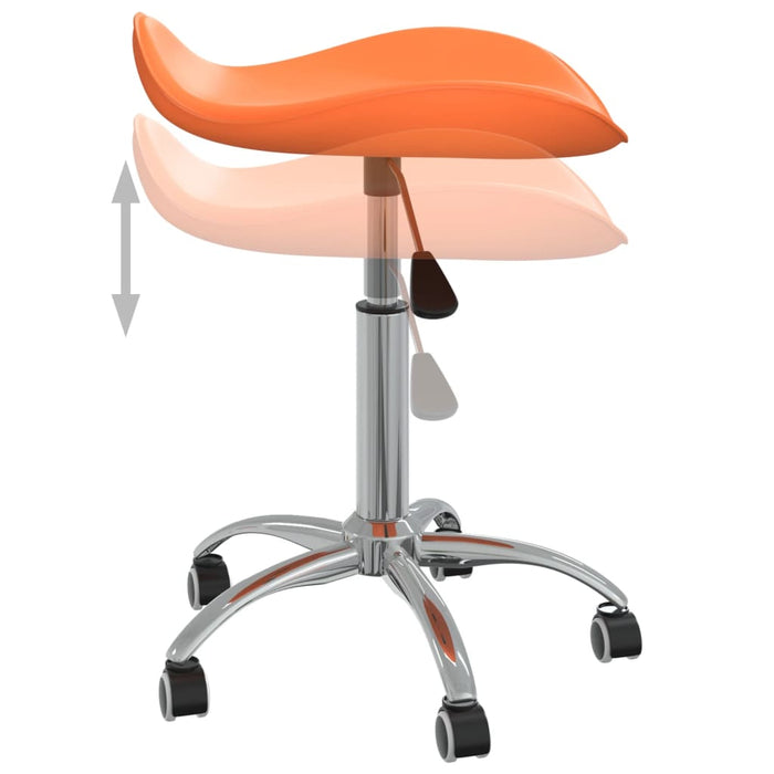Esszimmerstühle 4 Stk. Drehbar Orange Kunstleder